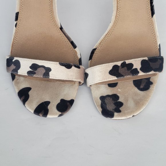 ASOS Leopard Pony Peep Toe Sandals in Size 8 - Picture 3 of 10